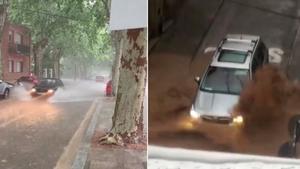 Riadas y calles inundadas en el Maresme tras las precipitaciones del sábado