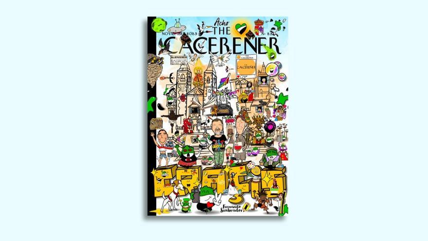The Cacereñer número 25: descubre los 36 símbolos de Cáceres en la portada de Fernando Sembrador