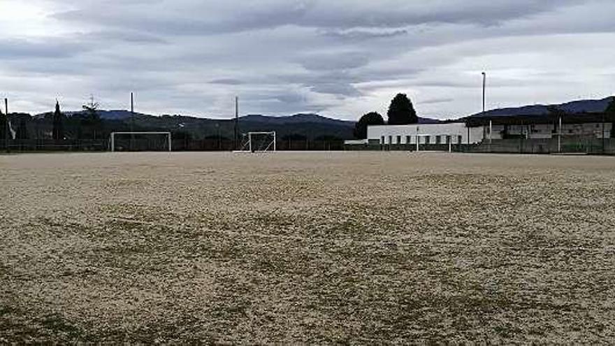 Imagen del campo de fúbtol municipal de Forcarei.