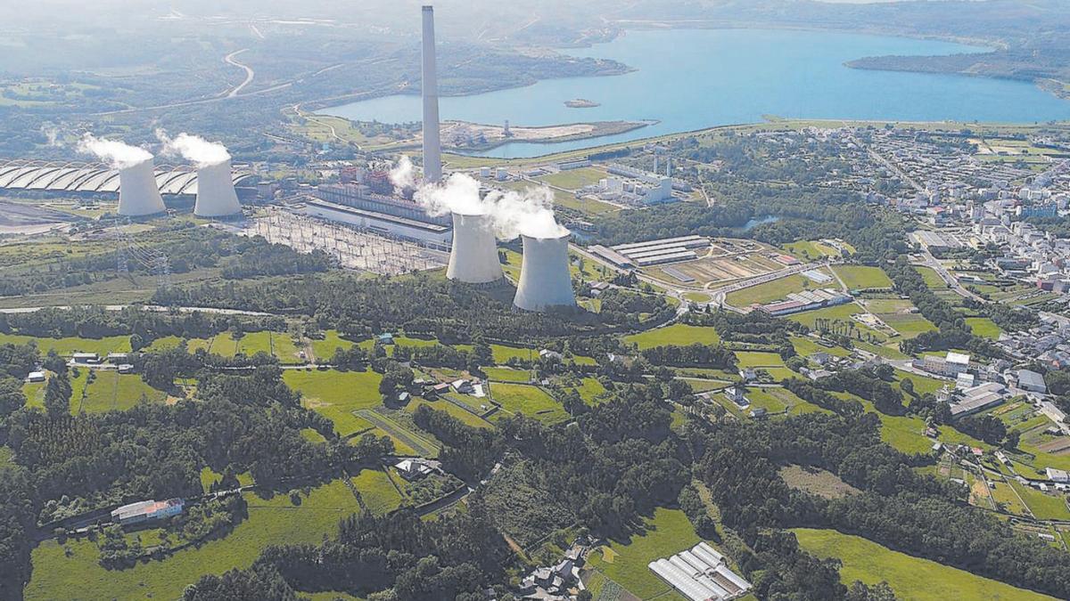 Imagen, en enero de 2021, de la central de As Pontes, en cuyos terrenos se construirán dos plantas de hidrógeno verde con ayudas europeas. | Endesa