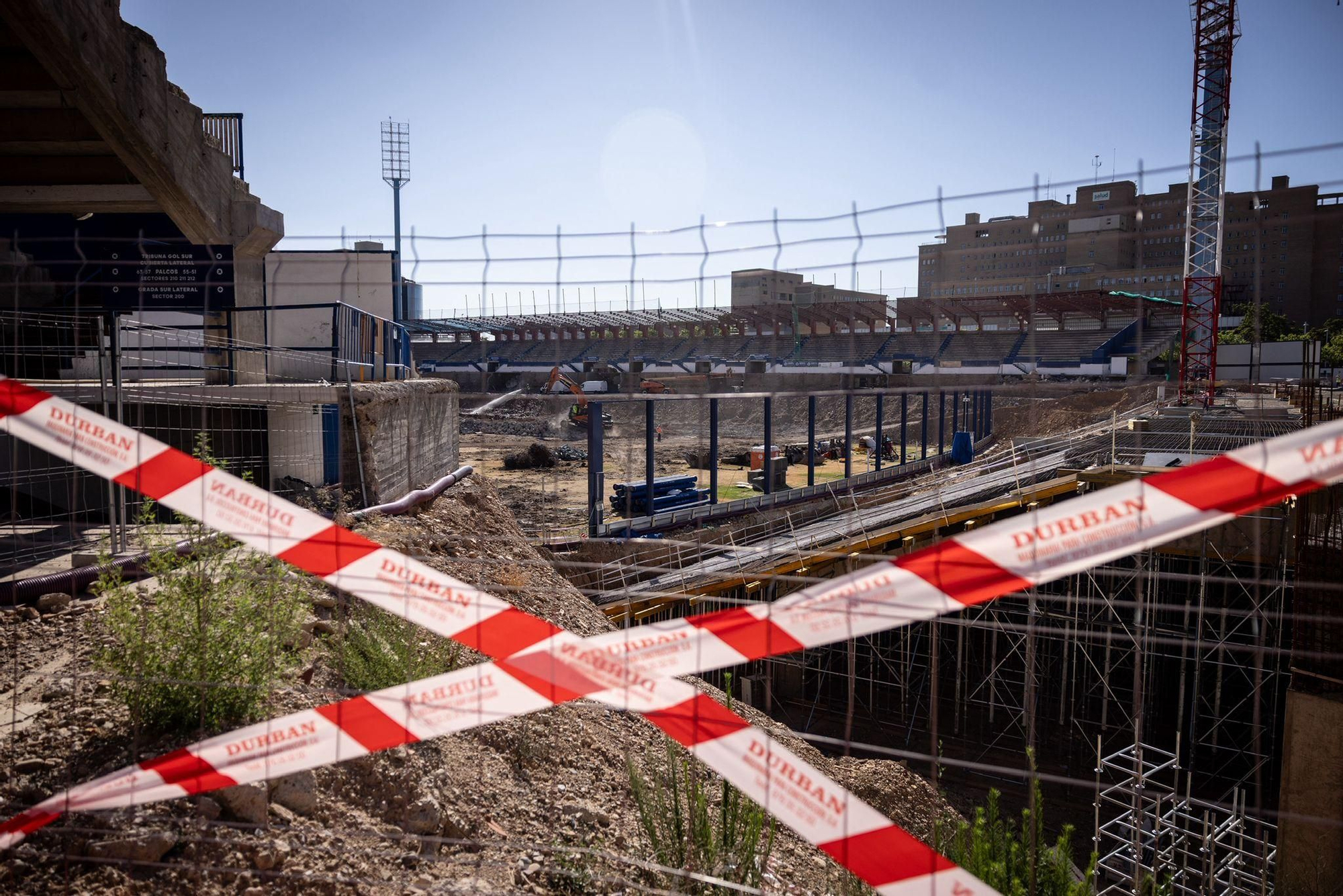 En imágenes | Visita a las obras de La Romareda cuando se cumple un año del inicio de los trabajos