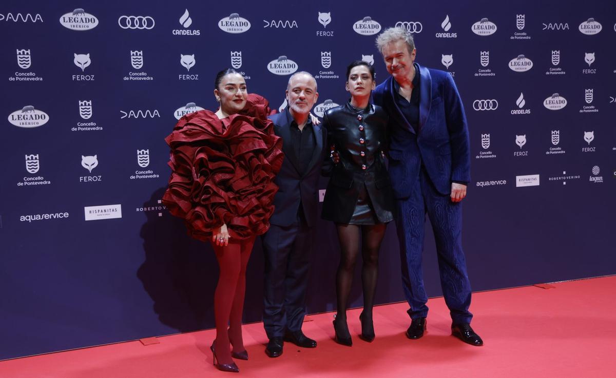 Candela Peña, Javier Gutiérrez, María León y Tristán Ulloa, en la gala del año pasado.