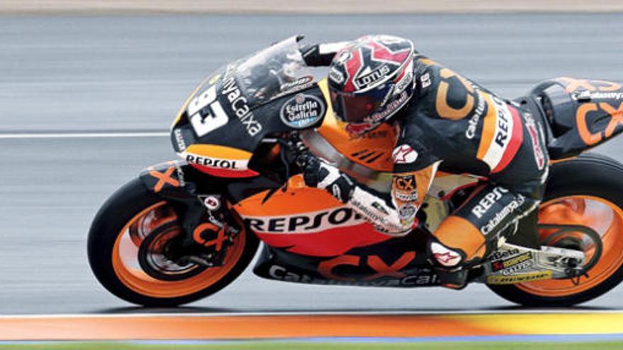 Marc Márquez en el circuito de Cheste.