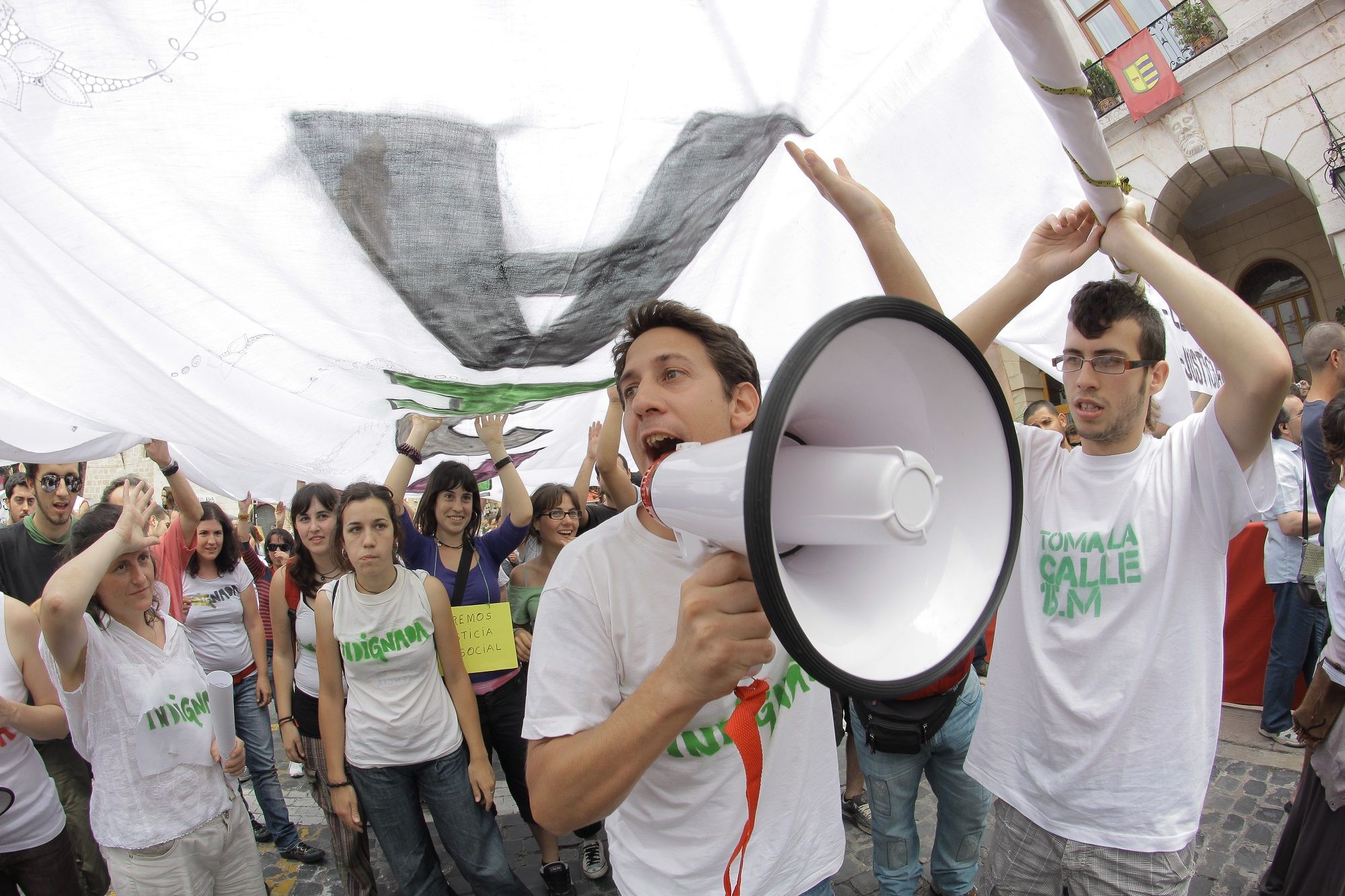 Una de las manifestaciones del 15M en Gandia, en junio de 2011.