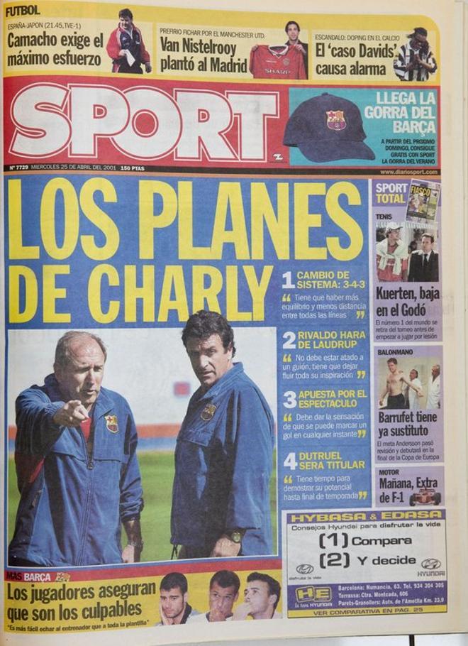 2001 - Carles Rexach presenta sus planes como nuevo entrenador del Barça