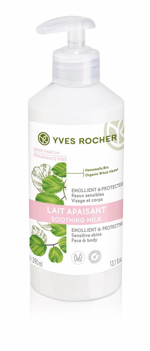 Leche calmante de rostro &amp; cuerpo, de Yves Rocher (16,50 euros)