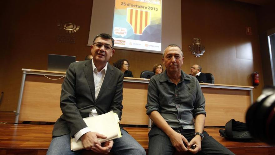 Enric Morera y Joan Baldoví, en la reunión.