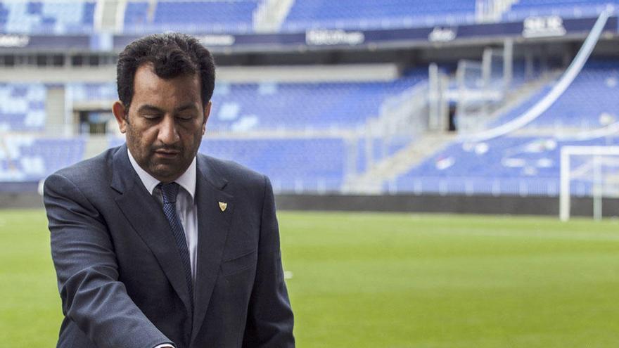 El presidente del Málaga CF, Abdullah Al-Thani, en una foto de archivo.