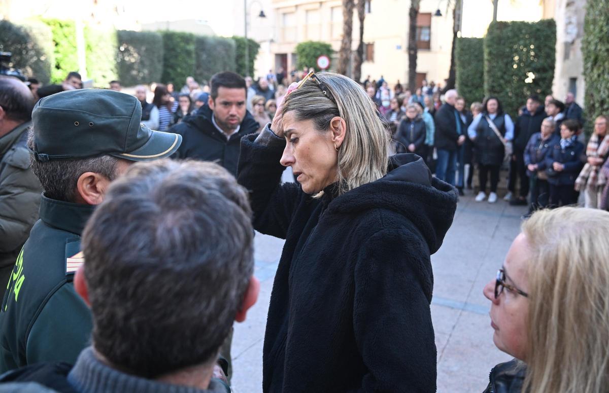 La alcaldesa de Crevillent, tras el incendio de Navidad.