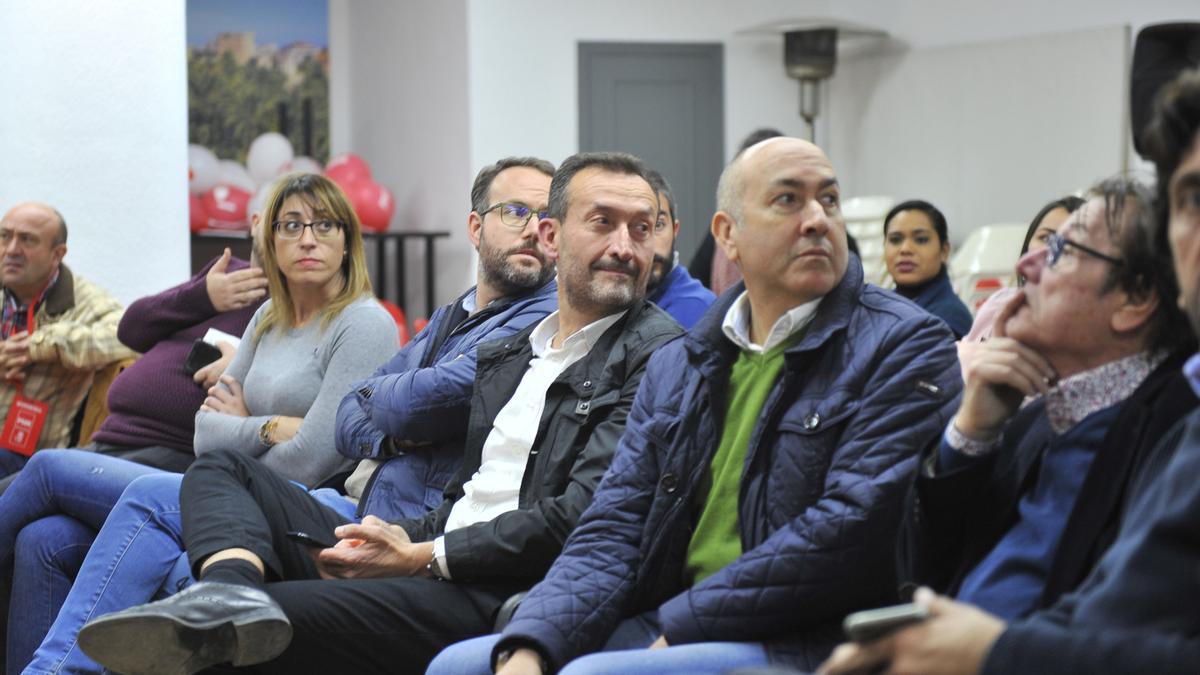 Carlos González y Alejandro Soler, en un acto del partido.