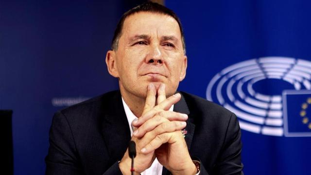 Otegi, en noviembre del 2018, durante su comparecencia ante los medios en Bruselas