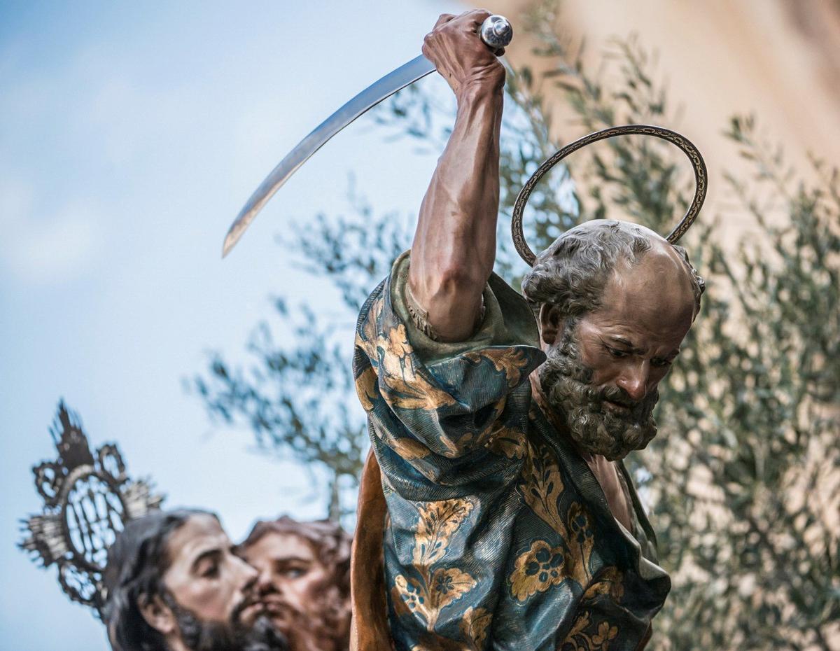 San Pedro, en 'El prendimiento' en Viernes Santo.