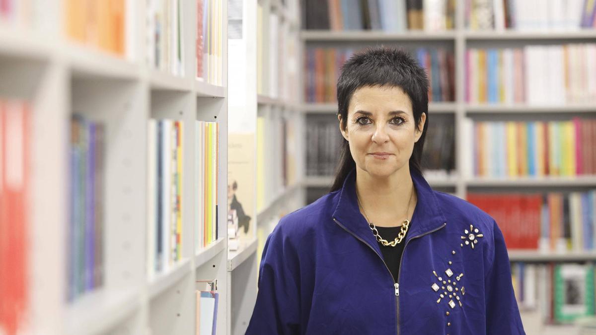 Gemma Ruiz, poc abans de presentar el seu llibre a Girona.