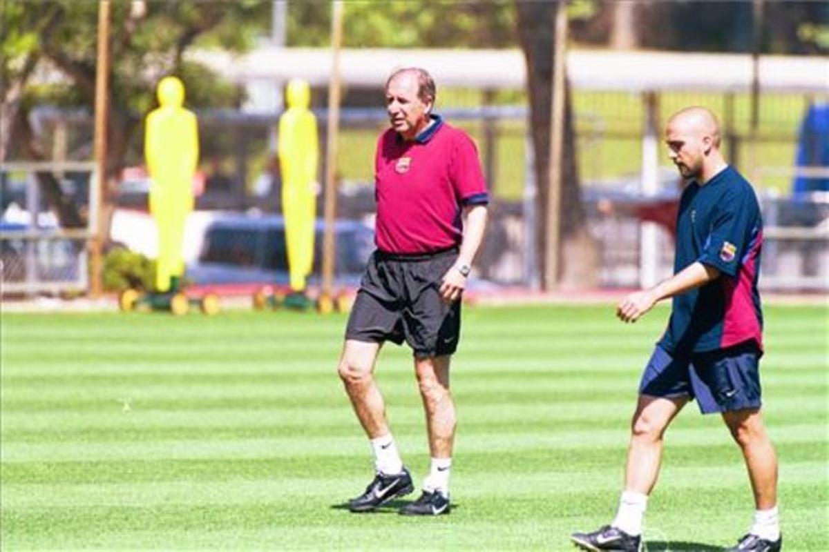 Rexach, con De la Peña, en una foto de archivo