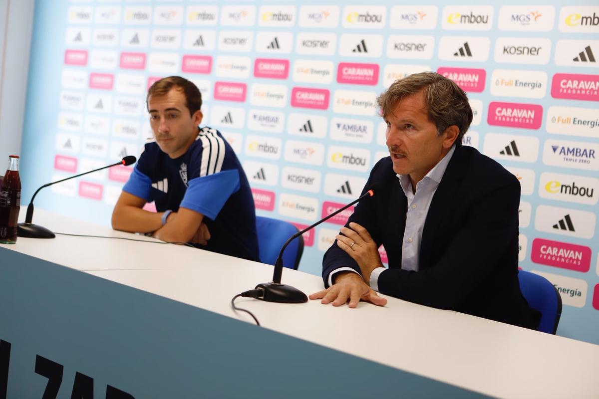 Rubén Díez y Lalo Arantegui, en la rueda de prensa.