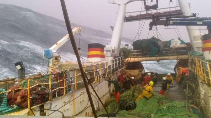 El “Pitanxo”, en una marea anterior.