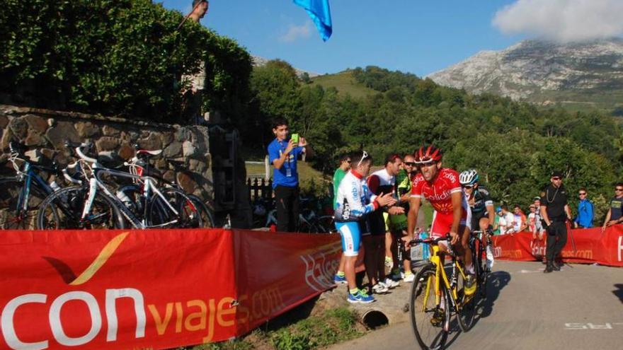 Dani Navarro, en la etapa de la Vuelta a España entre Luarca y la Ermita del Alba.