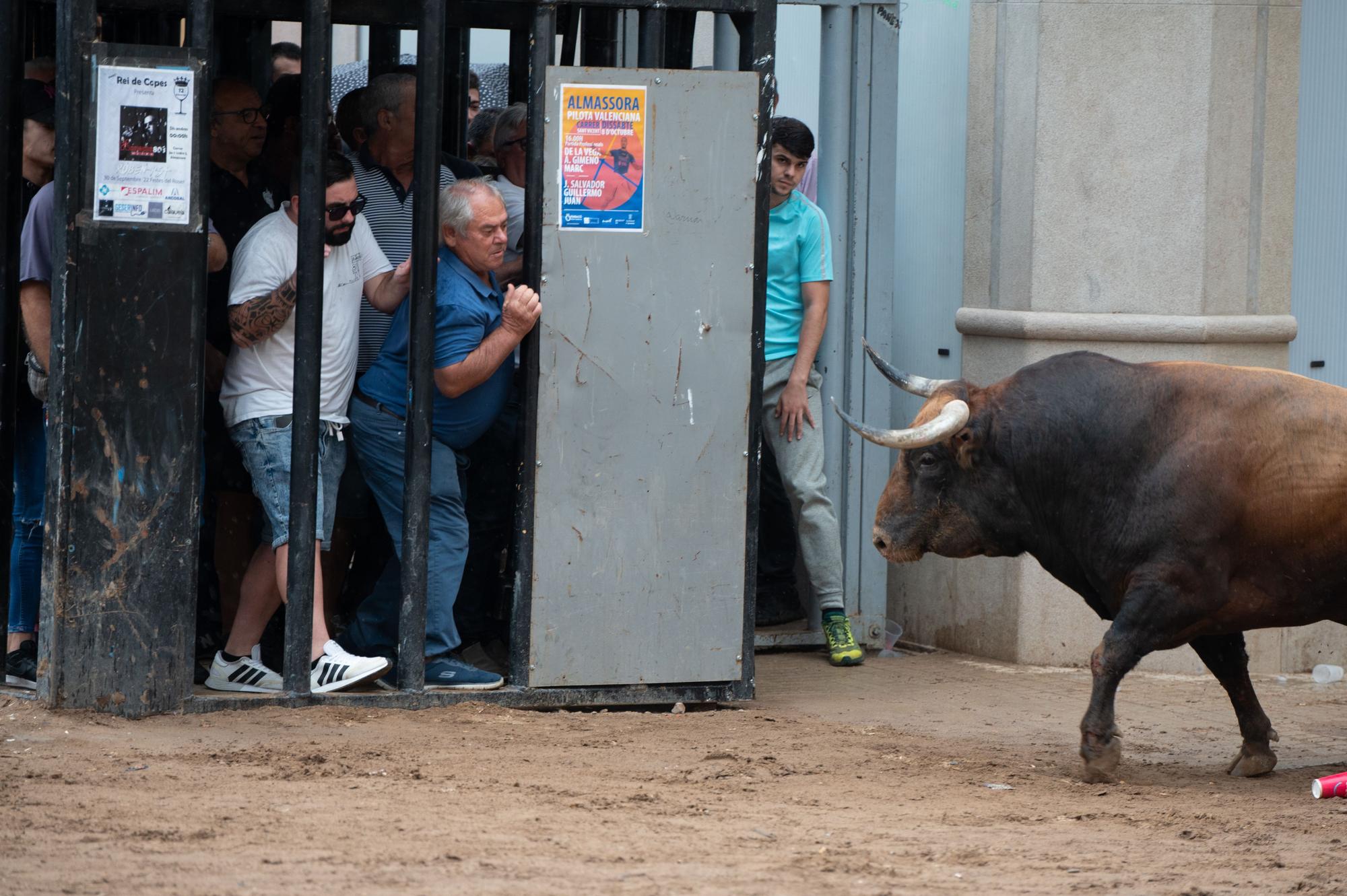 Las fotos de una tarde taurina de Almassora de luto y pasada por agua