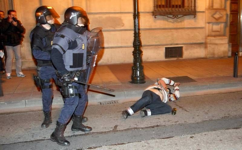 Fotogalería de los incidentes en Zaragoza