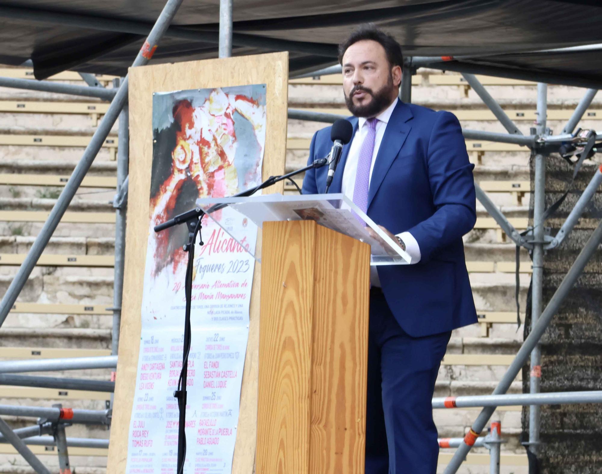 Pregón de la Feria Taurina de Hogueras 2023 en la Plaza de Toros de Alicante