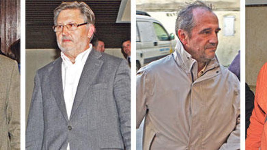 Los principales acusados: Antoni Pascual, Gonzalo Aguiar, Francisco Orejudo y Gabriel Mestre.