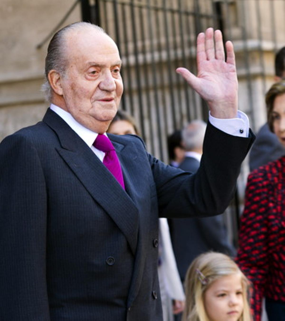 El rei Joan Carles, durant un acte el mes d’abril passat a Palma.