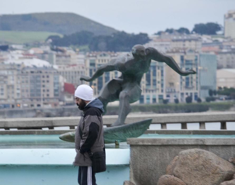 La ola de frío roza A Coruña