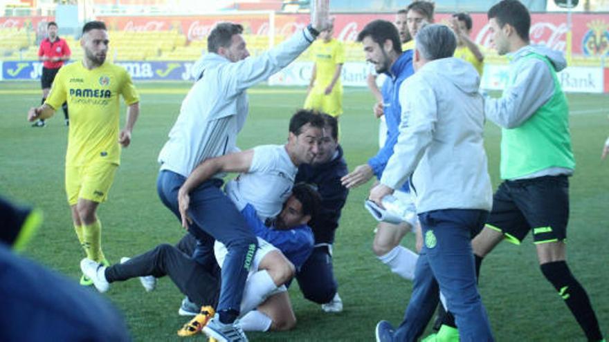 El Villarreal C - Olímpic de Xàtiva acaba a tortas