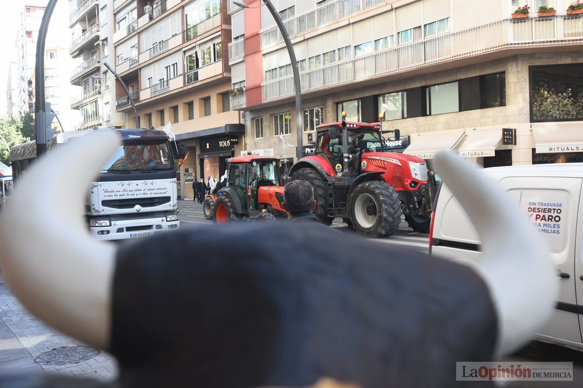 Miles de agricultores y ganaderos toman las calles de Murcia