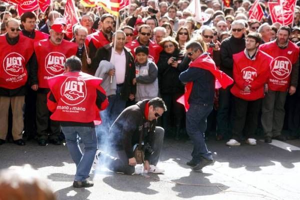 Las imágenes de la manifestación en Zaragoza