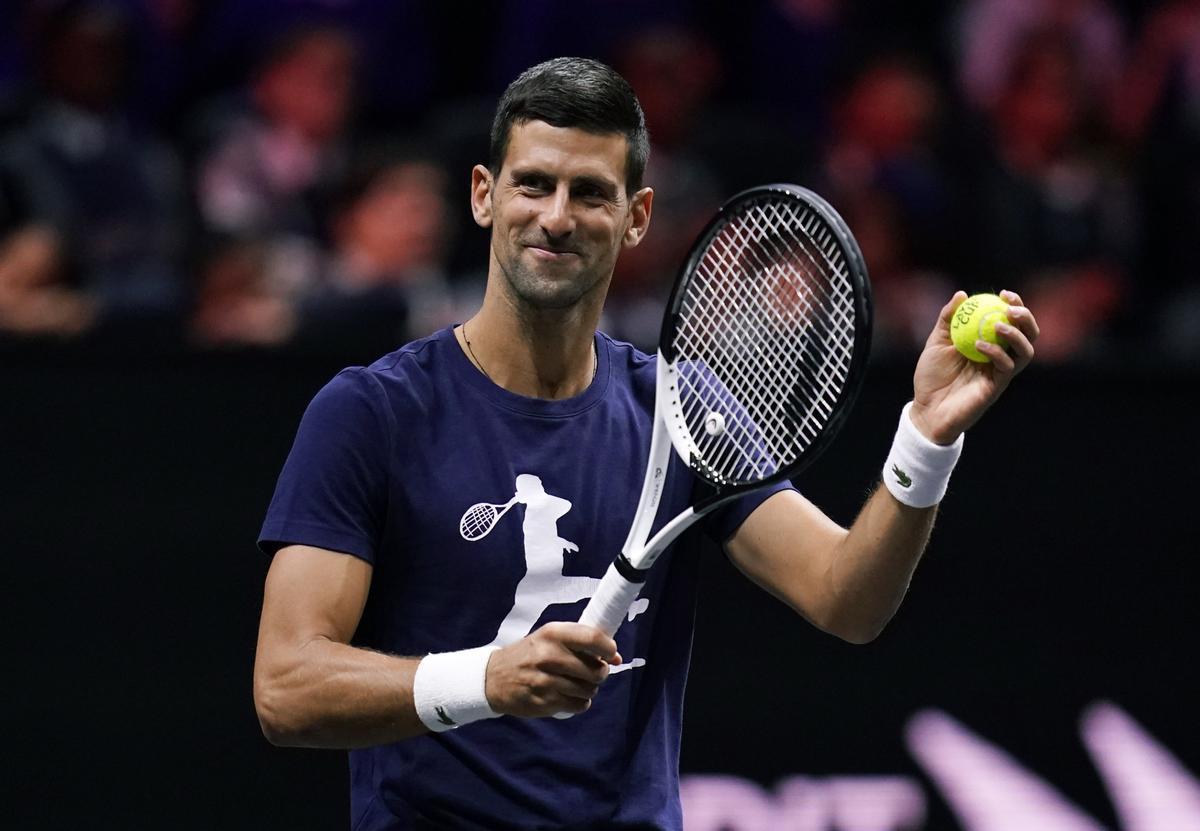 Djokovic celebrando