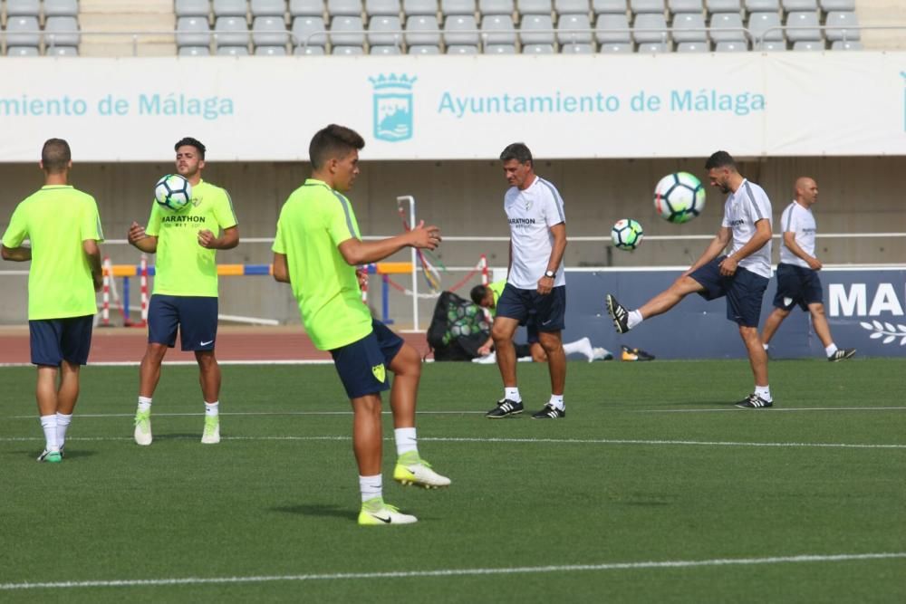 Primer entrenamiento del Málaga CF.