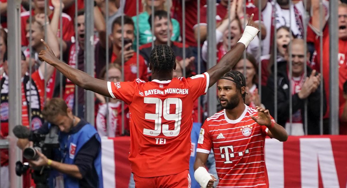 Mathys Tel, jugador del Bayern, marcó su primer gol