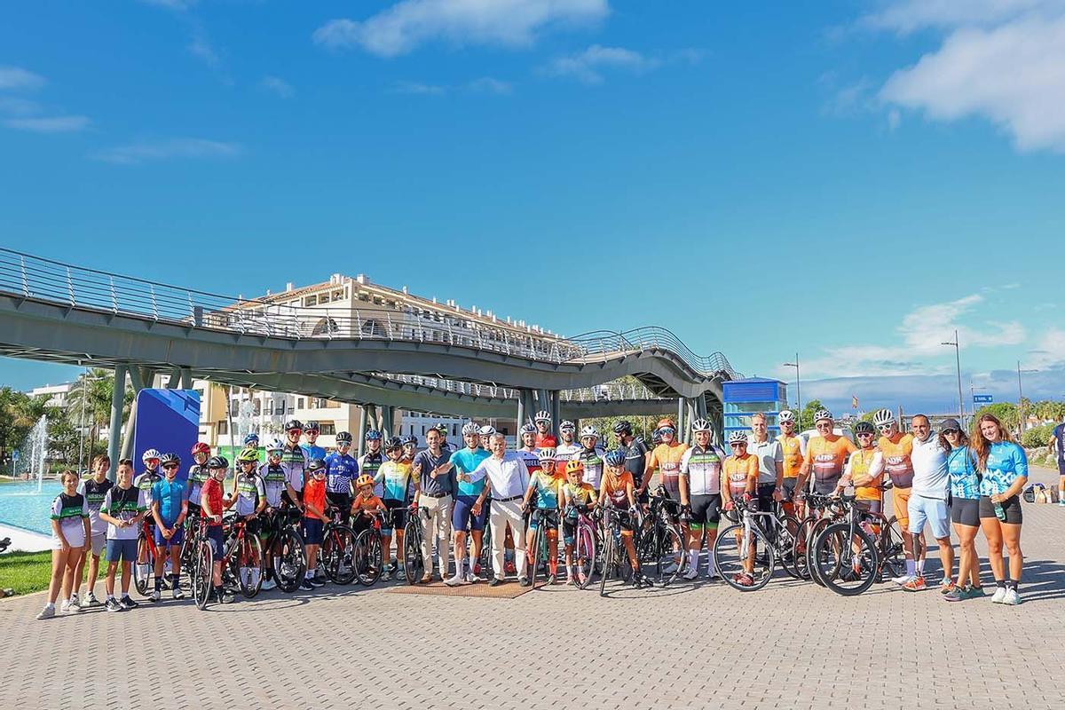 l concejal del ramo, Lisandro Vieytes; el teniente de alcalde sampedreño, Javier García, y el ciclista profesional Luis Ángel Maté han presentado hoy el recorrido de la prueba