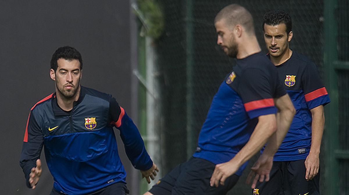 Últim entrenament del Barça abans d’enfrontar-se al Bayern en la tornada de la semifinal de la Champions.