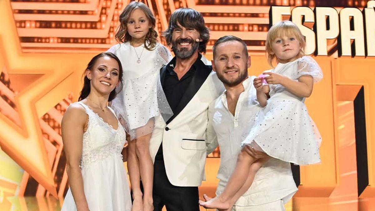 Santi Millán con Dúo Turkeev y sus hijas en 'Got Talent'