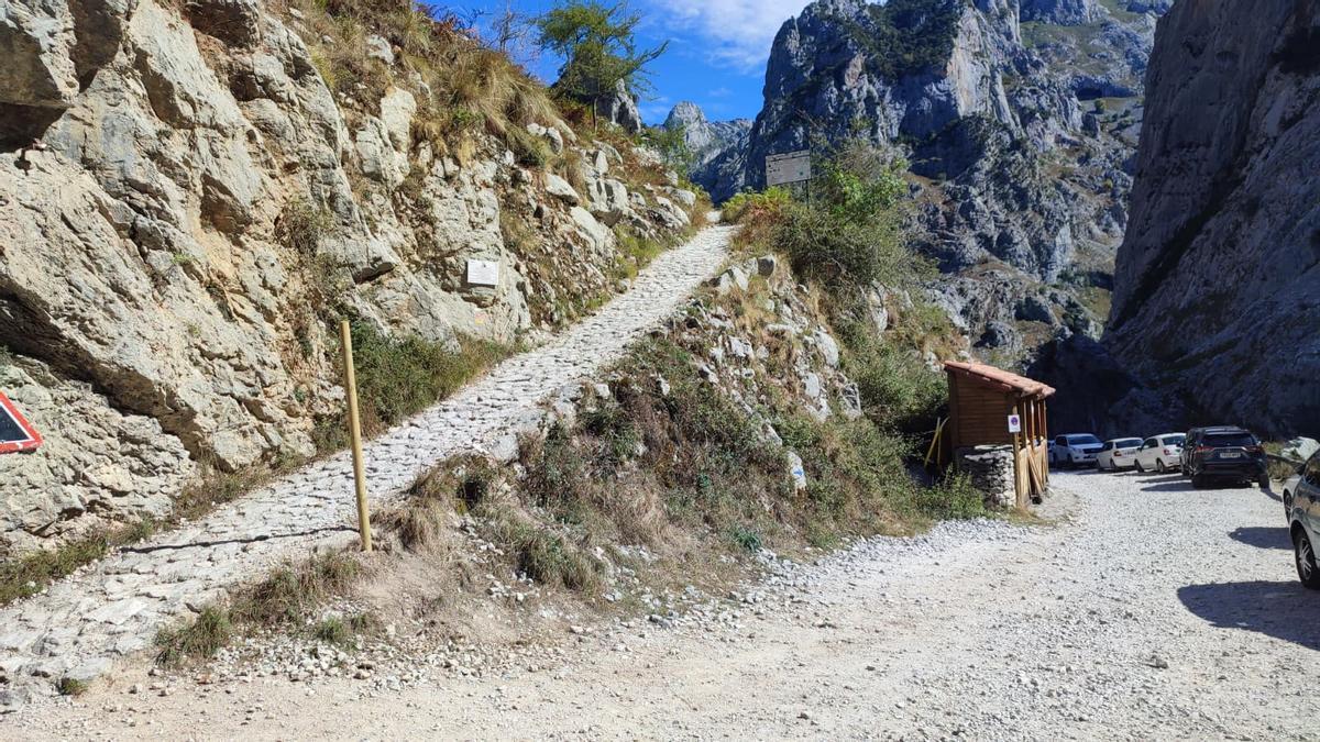 Inicio de la Ruta del Cares, en Poncebos (Cabrales).