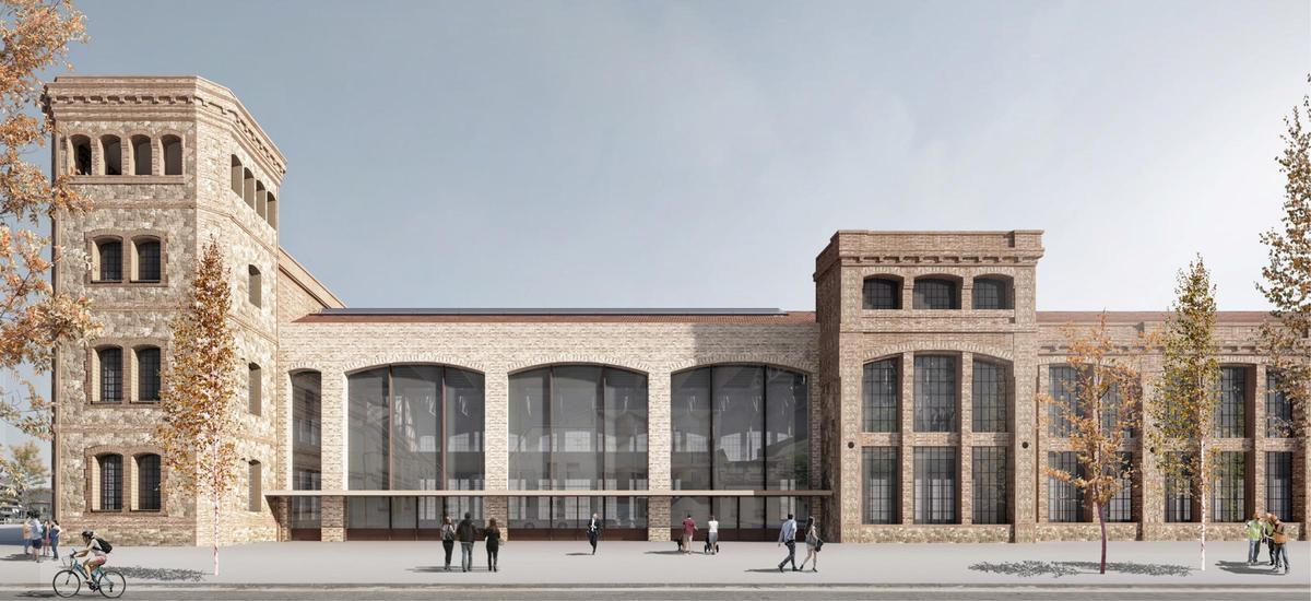 Recreació de la Fàbrica Nova renovada i en marxa