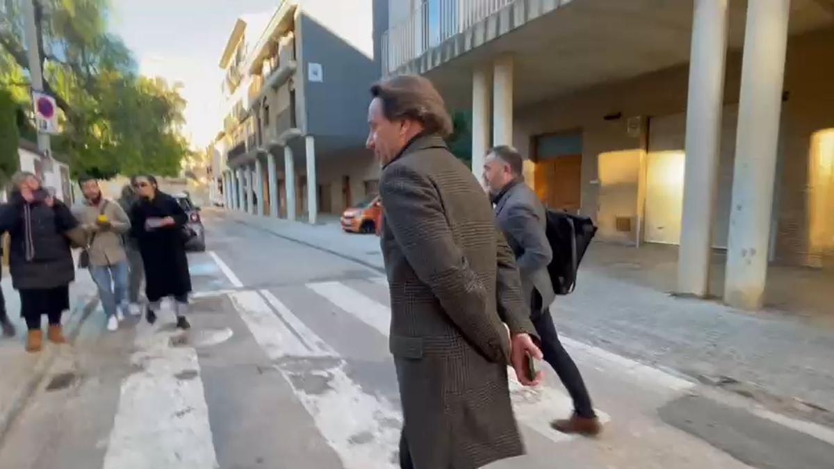José Manuel Cuenca, jefe de Gabinete de Mazón, llega a los juzgados de Catarroja