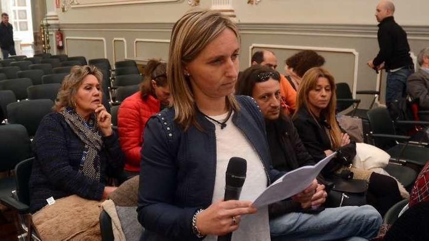 Isabel Rúa, representó a las trabajadoras de Linorsa. // Rafa Vázquez