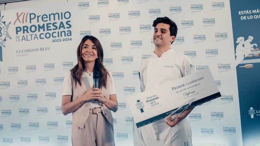 Jacobo Diz, estudiante del CIFP Paseo das Pontes en A Coruña, ganador del XII Premio Promesas de la alta cocina