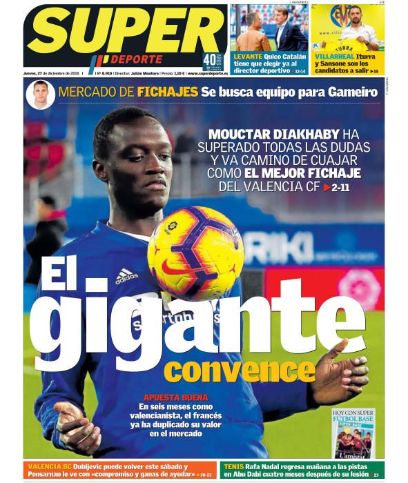 Portada SUPERDEPORTE jueves 27 diciembre 2018