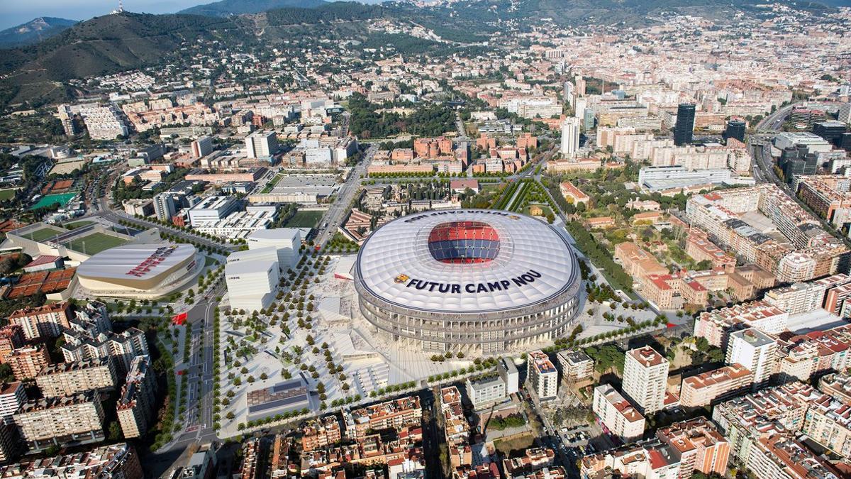 Simulación del futuro Espai Barça