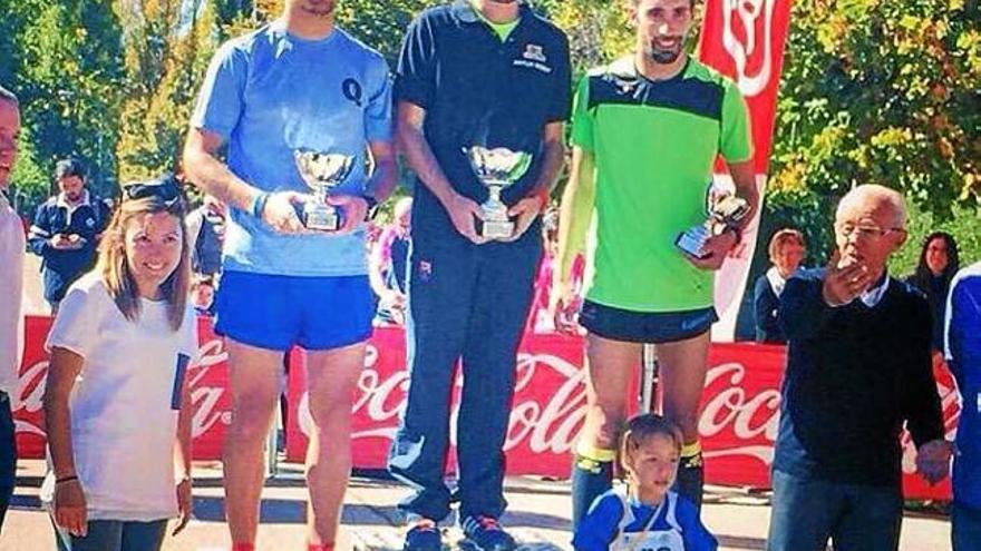 Podi masculí amb Pol Raich (2n), Artur Bossy (1r) i Abdeslam Louah (3r)