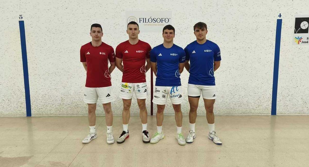 Els protagonistes de la primera semifinal del XV Trofeu Filósofo de Piles amb victòria dels rojos