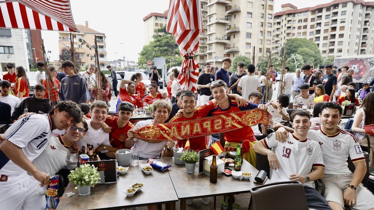Así vivó Asturias el primer partido del España en el Mundial ante Cabo Verde