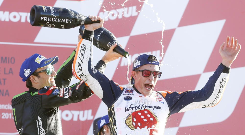 Márquez celebra su cuarto campeonato de MotoGP