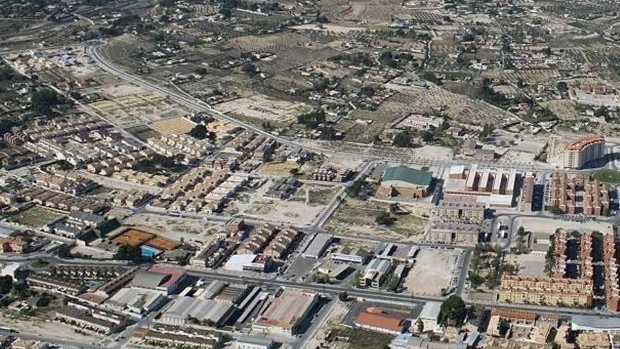 Vista aérea de la urbanización eldense de La Jaud.