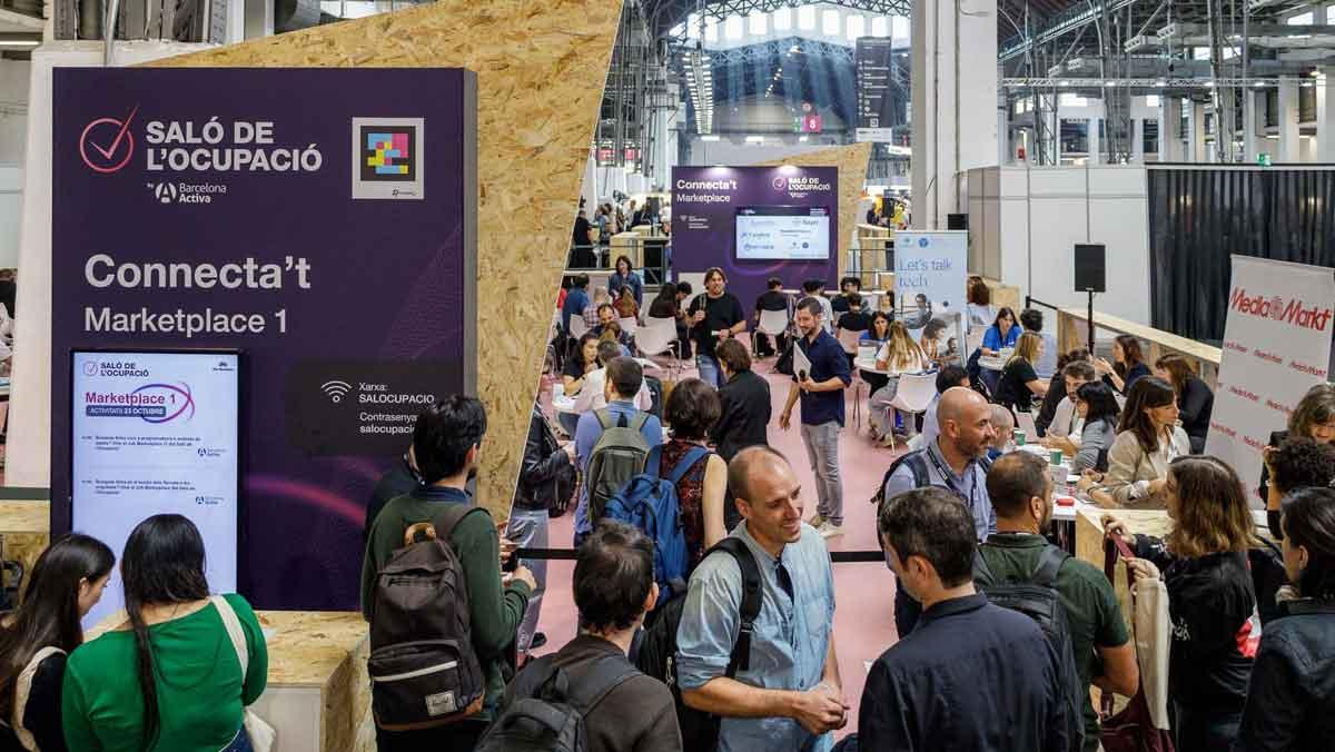 Marketplaces en la última edición del Saló de l'Ocupació, que se celebra de forma paralela a Bizbarcelona.