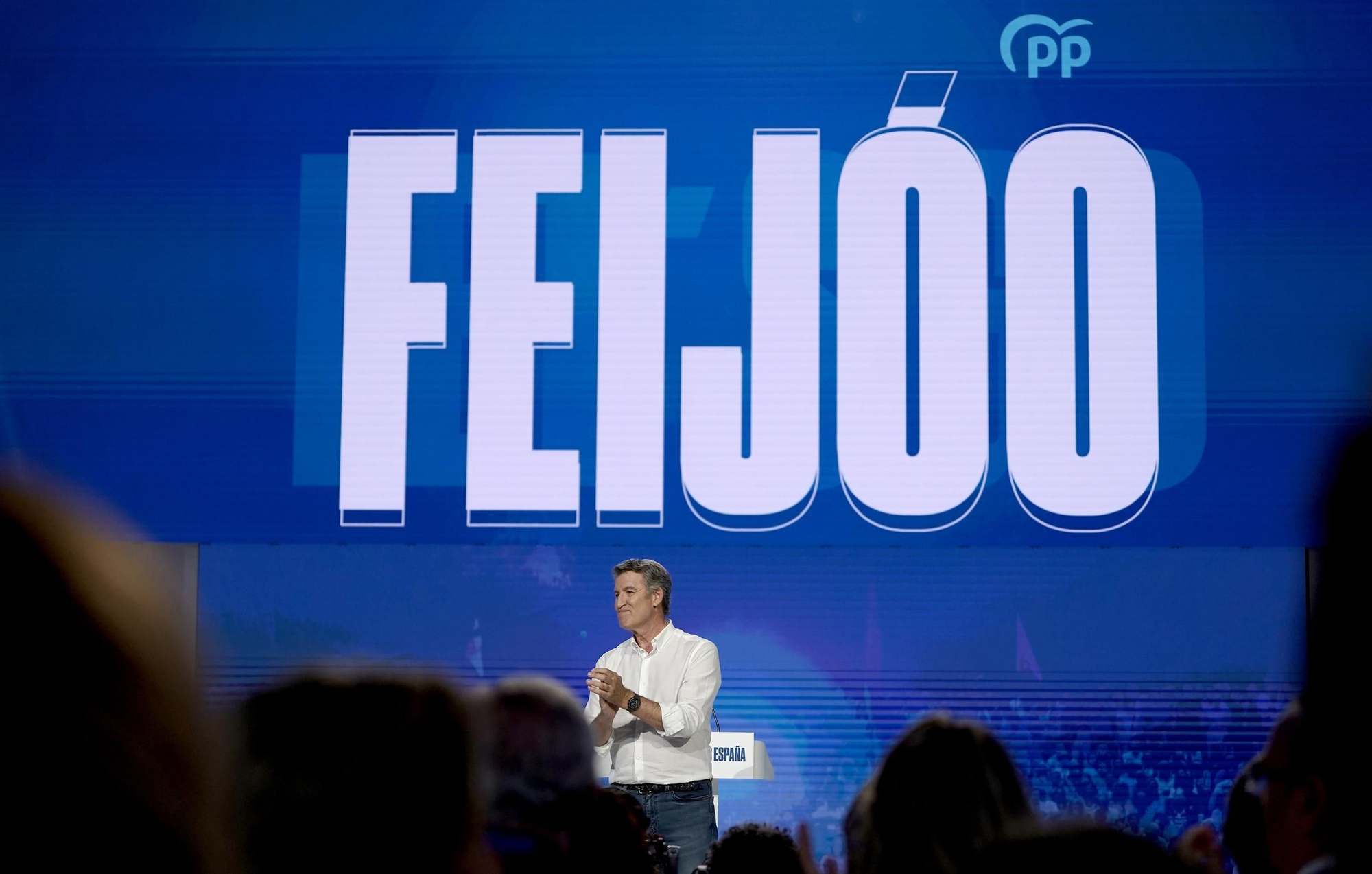 Alberto Núñez Feijóo durante su intervención en el Congreso Nacional del Partido Popular.